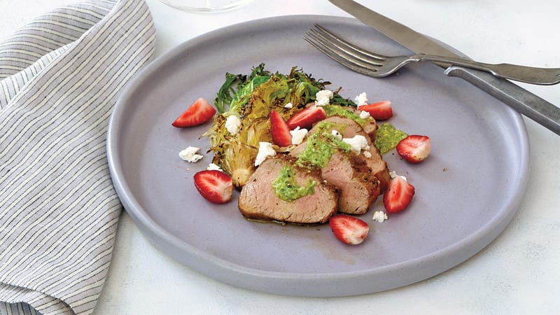 Perfect Match Recipe: Roast Pork Tenderloin With Pickled Strawberries ...